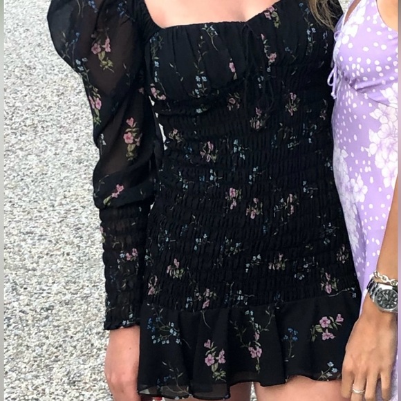 For Love and Lemons Black Floral Dress - Picture 5 of 6